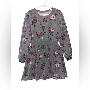 Epic Threads Little Girl Long Sleeve Floral Sweatshirt Dress